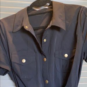 Calvin Klein Black Industrial-styled Dress